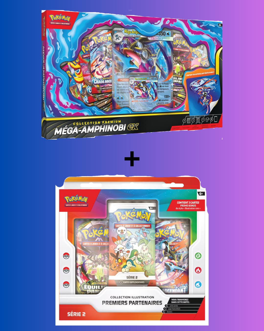 Pokémon – Pack Méga-Amphinobi + Coffret 1er Partenaire Série 2 Cards Game Collect