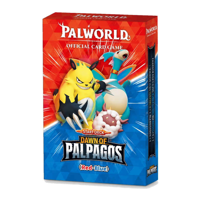 Deck de Démarrage Palworld TCG – TD01 Dawn of Palpagos (Rouge / Bleu) – Version Anglaise