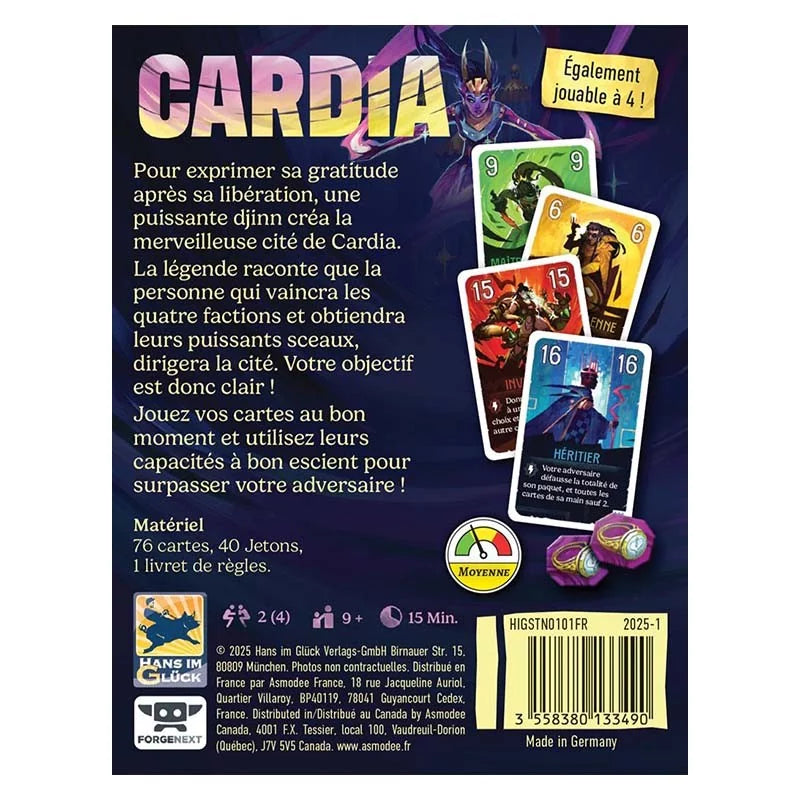 Duel pour Cardia Cards Game Collect