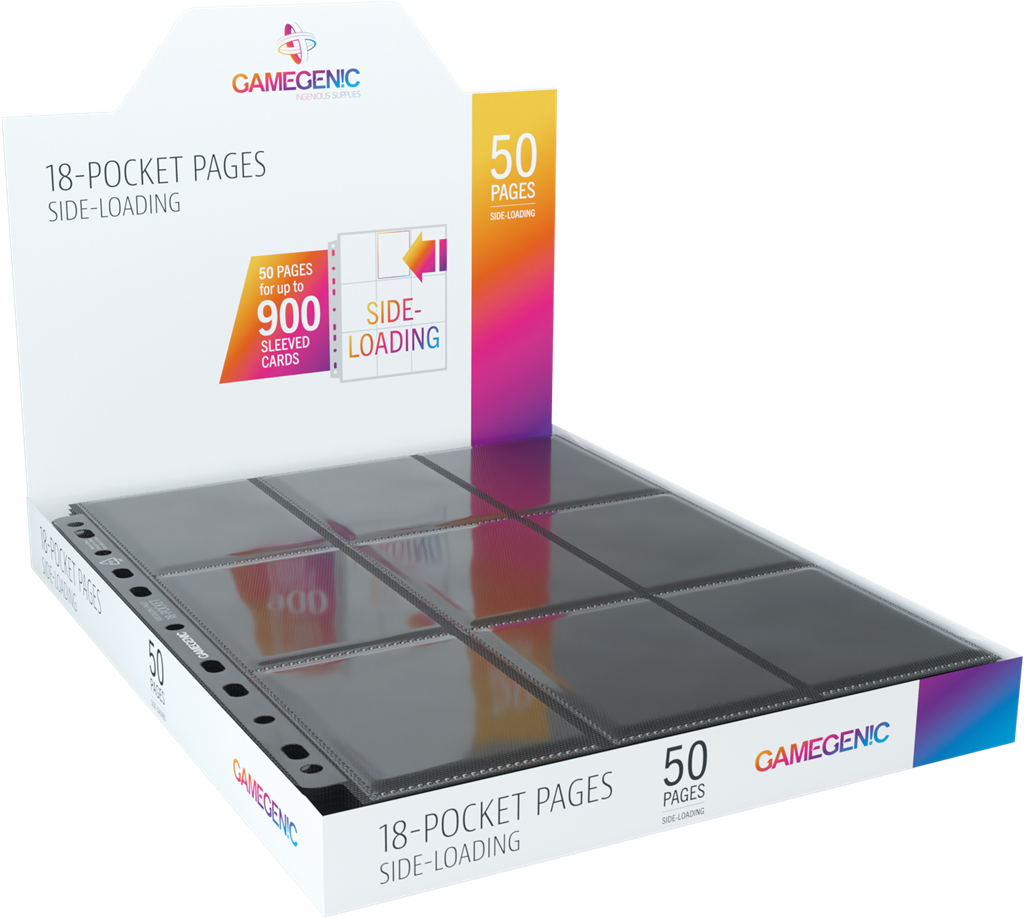 GameGenic 50 pages 18Pocket Black Cards Game Collect