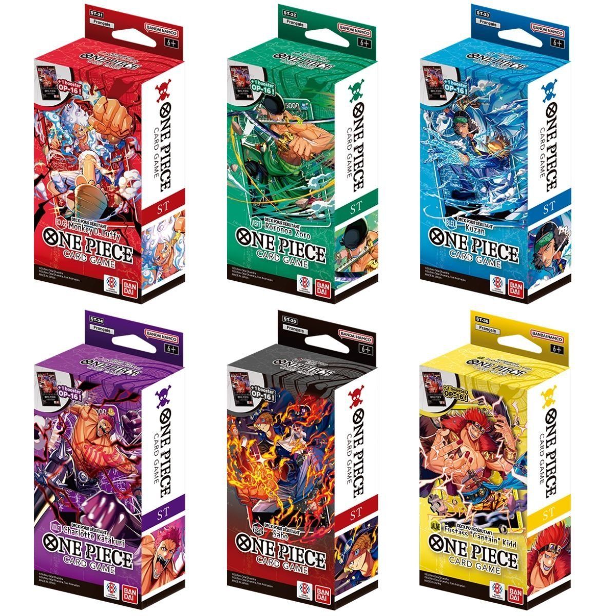 One Piece Beginners DECK ST31-36 FR Cards Game Collect