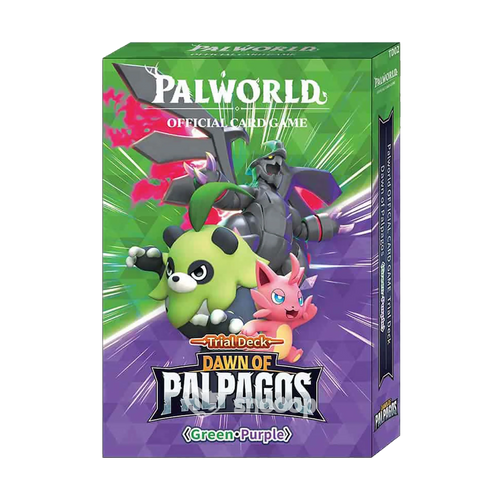 Deck de Démarrage Palworld TCG – TD02 Dawn of Palpagos (Vert / Violet) – Version Anglaise Cards Game Collect