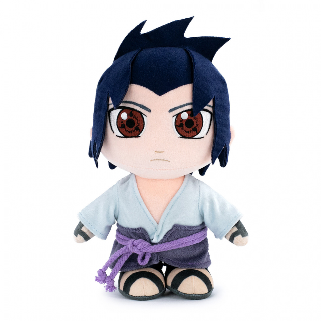 Naruto Shippuden – Peluche Sasuke Uchiha Barrado 28 cm – Super Soft Cards Game Collect