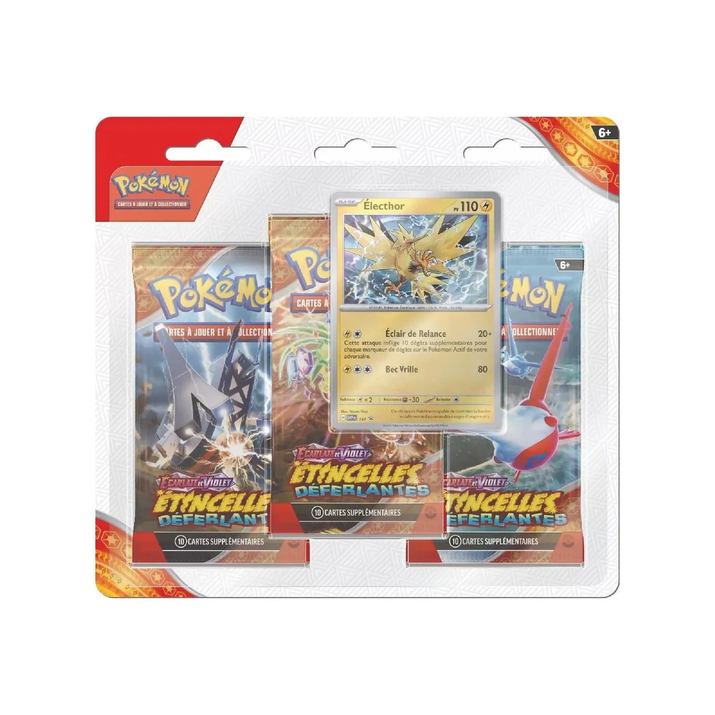 Pokémon – Tripack Écarlate et Violet EV08 Etincelles Déferlantes Cards Game Collect