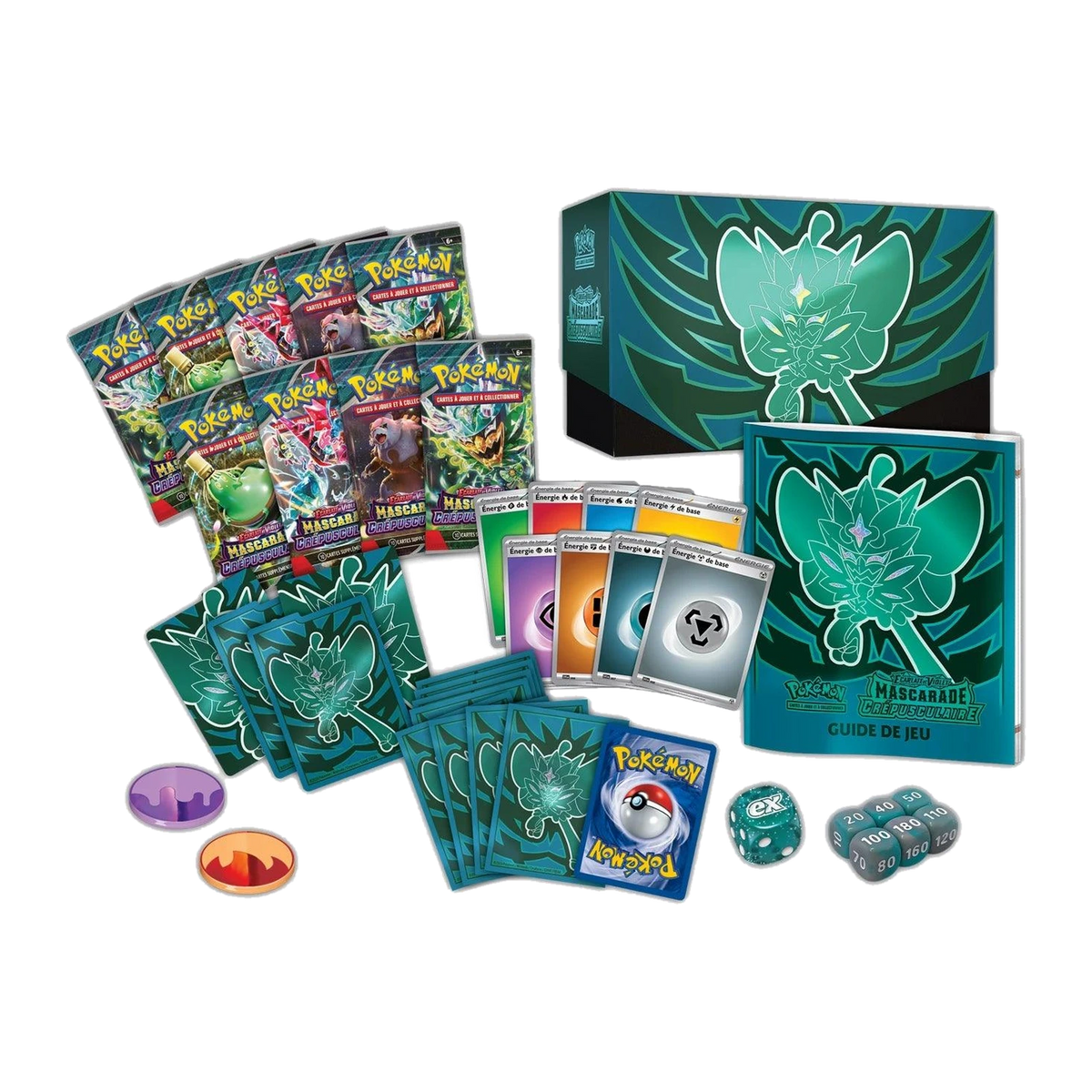 Pokémon – Coffret Dresseur d’Élite (ETB) Mascarade Crépusculaire EV6 – vue 2