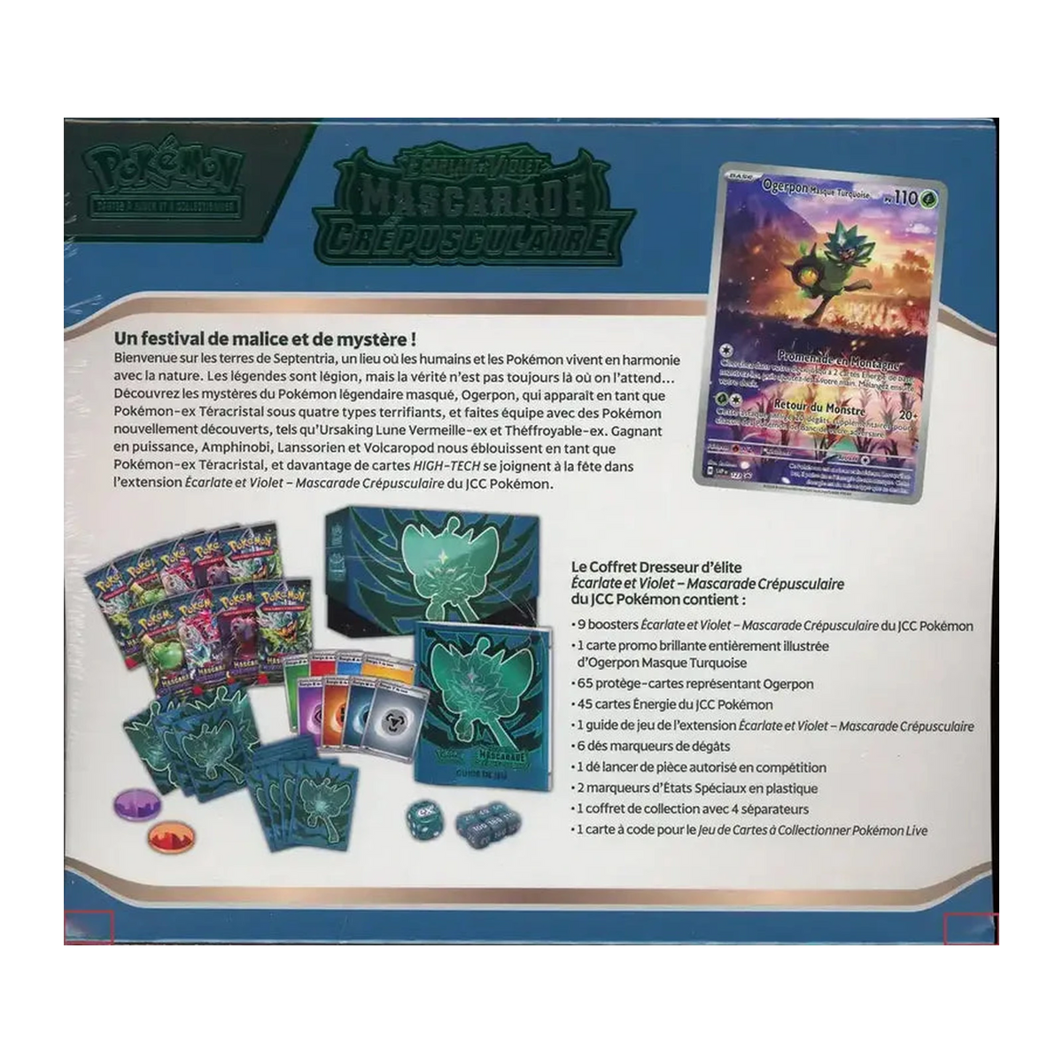 Pokémon – Coffret Dresseur d’Élite (ETB) Mascarade Crépusculaire EV6 – vue 3