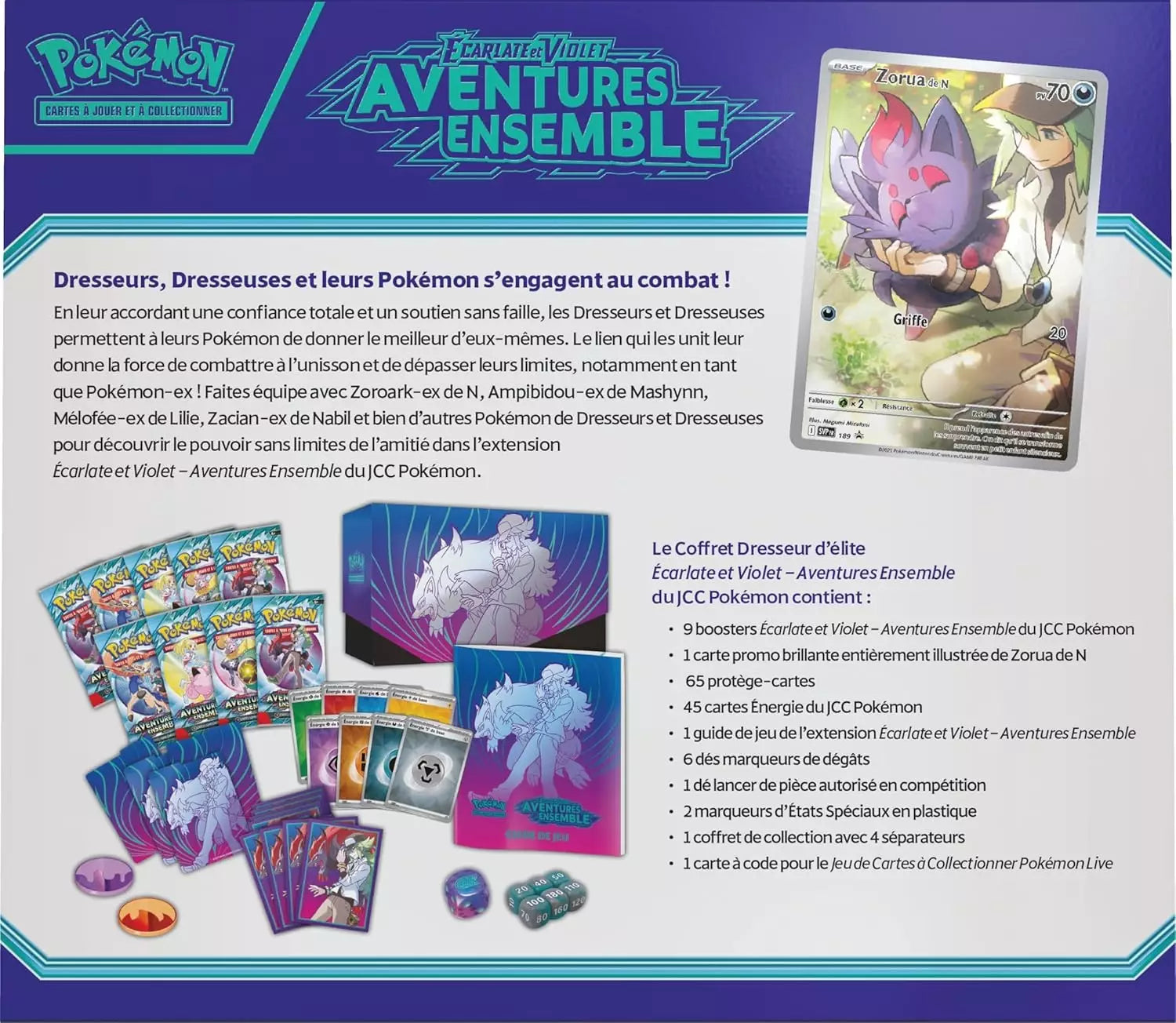Pokémon – Coffret Dresseur d'Élite (ETB) Aventures Ensemble Cards Game Collect