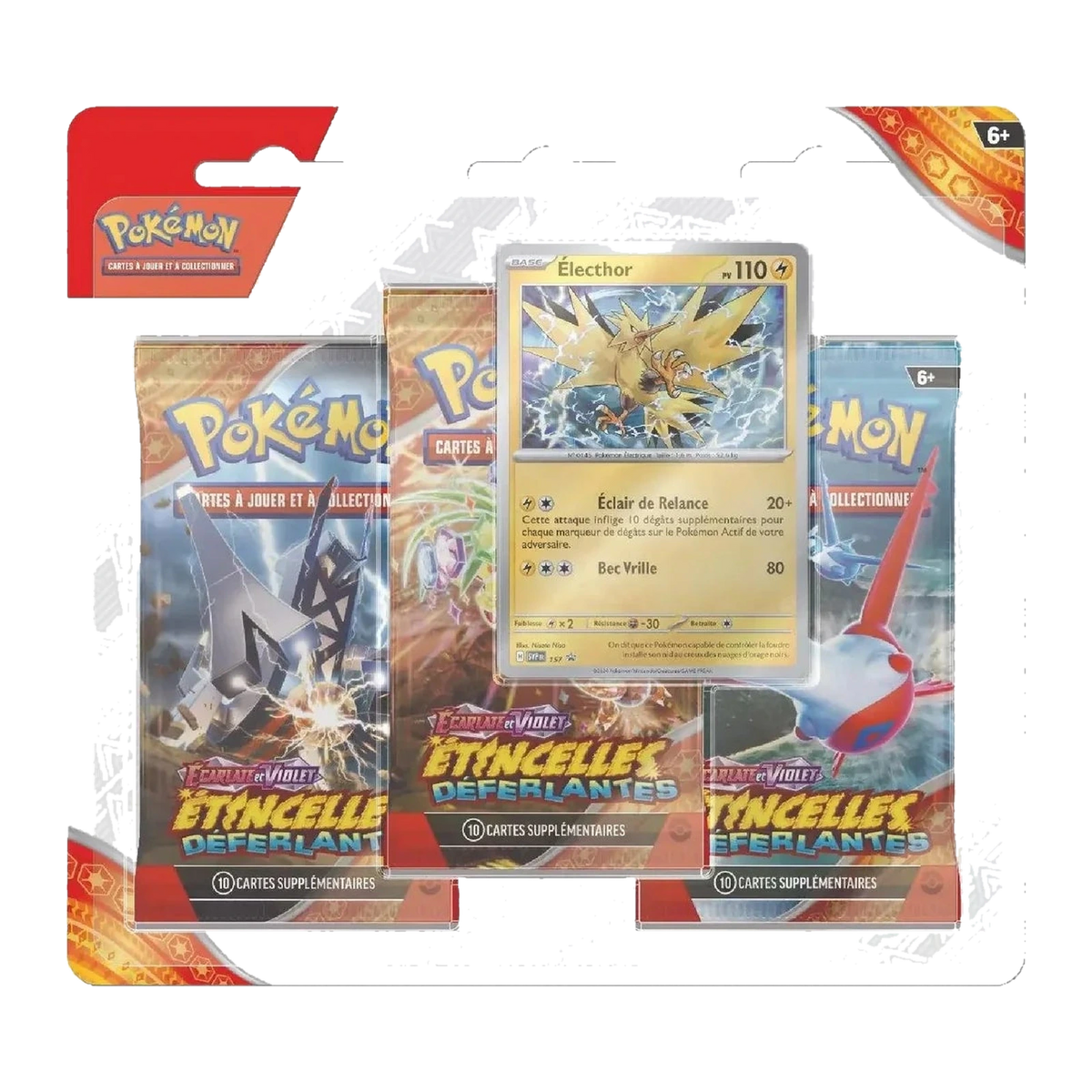 Pokémon – Tripack Écarlate et Violet EV08 Etincelles Déferlantes