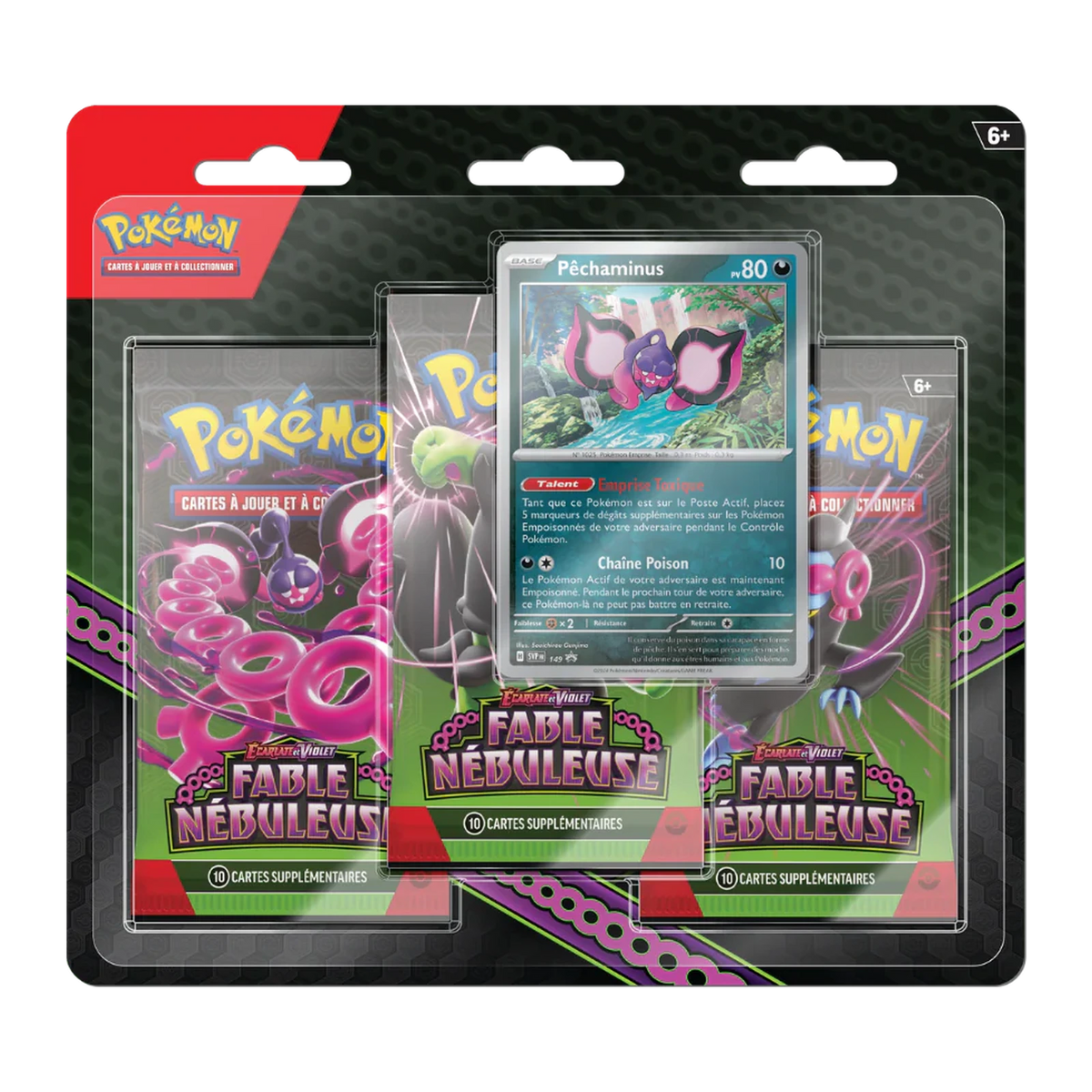Pokémon – Tripack Fable Nébuleuse EV6.5 –Triple Illustration Péchaminus