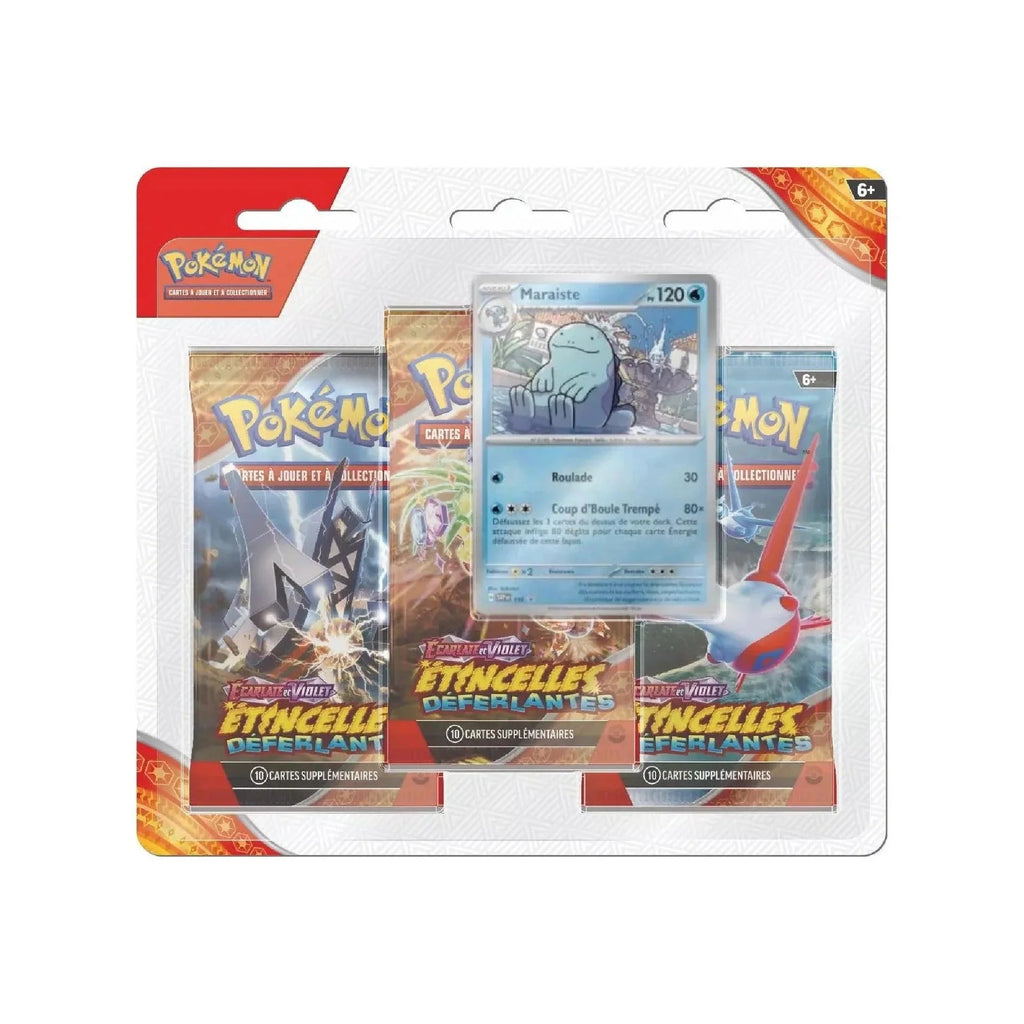 Pokémon – Tripack Écarlate et Violet EV08 Etincelles Déferlantes Cards Game Collect